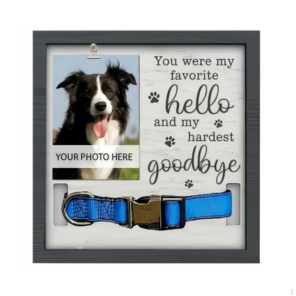 Photo and Choker Holder Sympathy Gift Pet Memorial Frame Honored Remembrances Loss Picture
