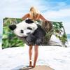 Cute Panda Beach Towels Quick Dry Microfiber Soft and Absorbent Bath Towel Outdoor Travel Oversized Beach Towel for Adults Kids