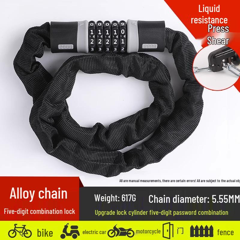 Portable Anti-Theft Lock: Mountain Bike, Motorcycle, Electric Vehicle, Mini Chain Lock