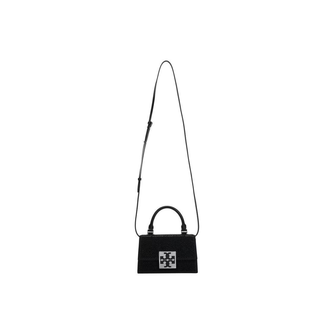 

Tory Burch Bon Bon Logo Metal Flap Recycled Nylon Mini Shoulder Crossbody Bag Women Bags Black 150372-001 Basic Set (Bag+Dust Bag)