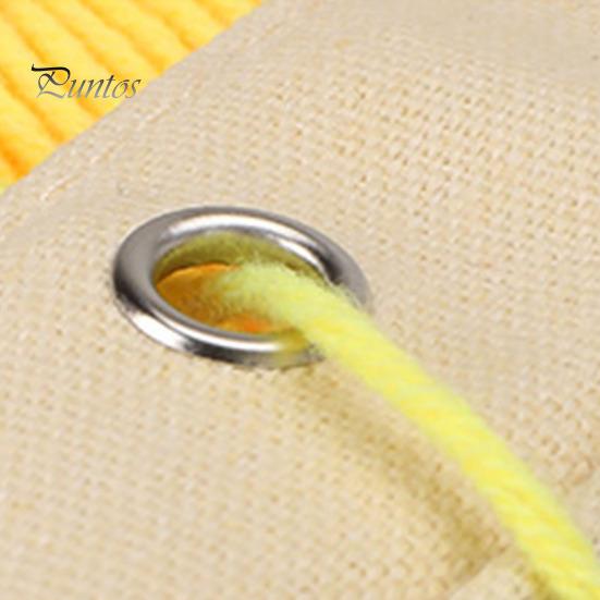 Canvas Yarn Storage Bag Solid Knitting Bag Handle Design Lightweight Portable Large Capacity Tote Organizer with Multi-layer Pockets