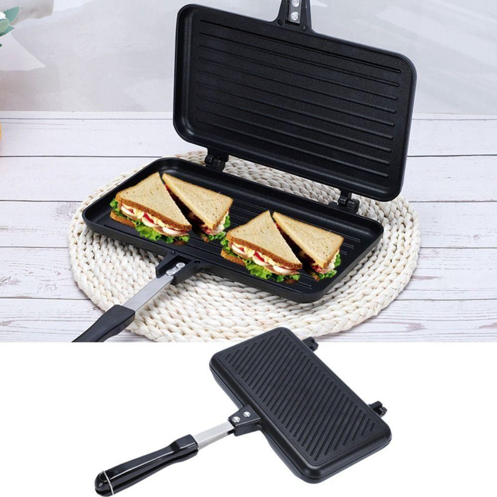 Heat-resistant Breakfast Sandwich Baking Pan Double-Sided Sandwich Maker Toast Frying Pan  Bread