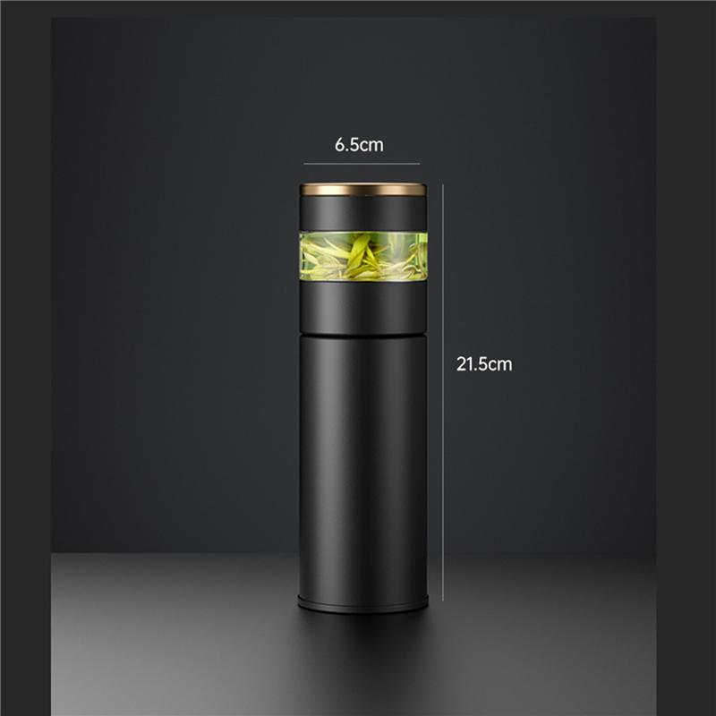 A03F-2X Tea Infuser Vacuum Flask Temperature LED Display 450Ml Insulated Cup Stainless Steel Bottle Travel Coffee Mug