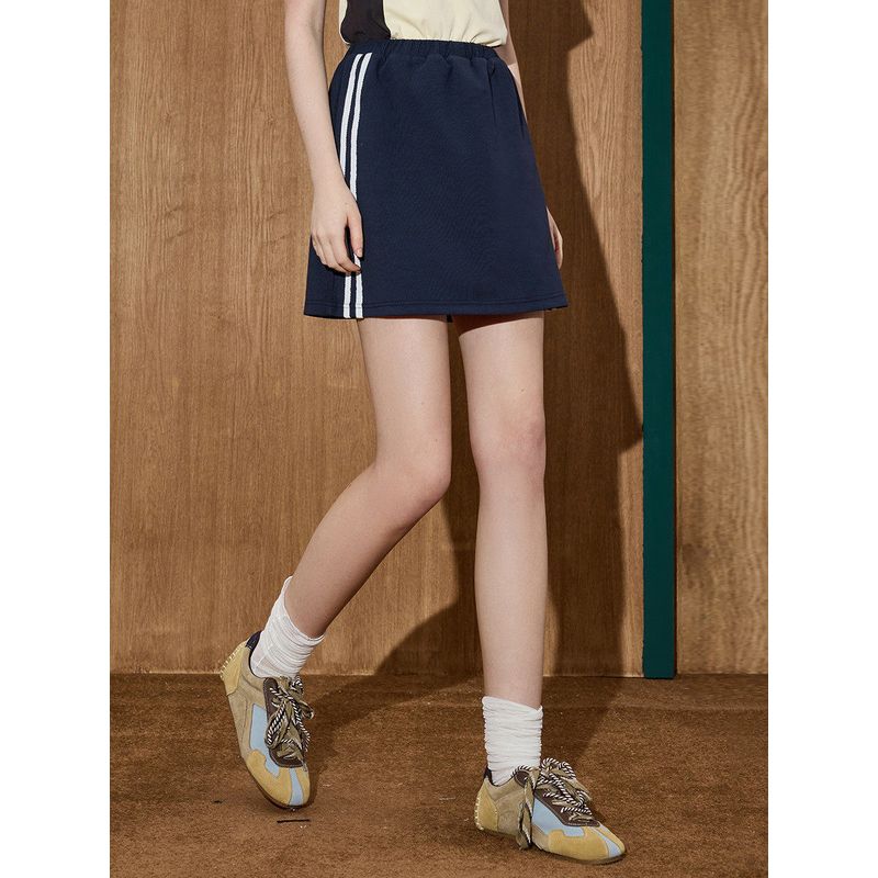 Coolhut American Retro Straight-Leg Slimming Solid Color 2025 Summer Skirt Short Skirt Silhouette Basic