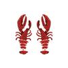 Exaggerated Ocean Breeze Multi-layered Lobster Summer Beach Style Fashionable Earrings for Ladies with Brushed Finish.