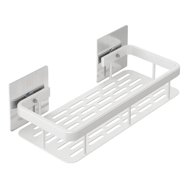 

Punch-Free Aluminum Storage Rack Bathroom Organization Shelf,Wide Edge Single Layer Rectangular A