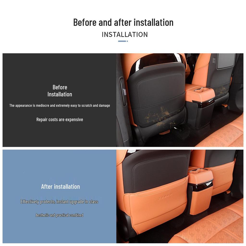 Zeekr 7X Rear Seat Kick Mats (2025-2026): Anti-Scratch, Anti-Dirt Backrest Protection Accessories