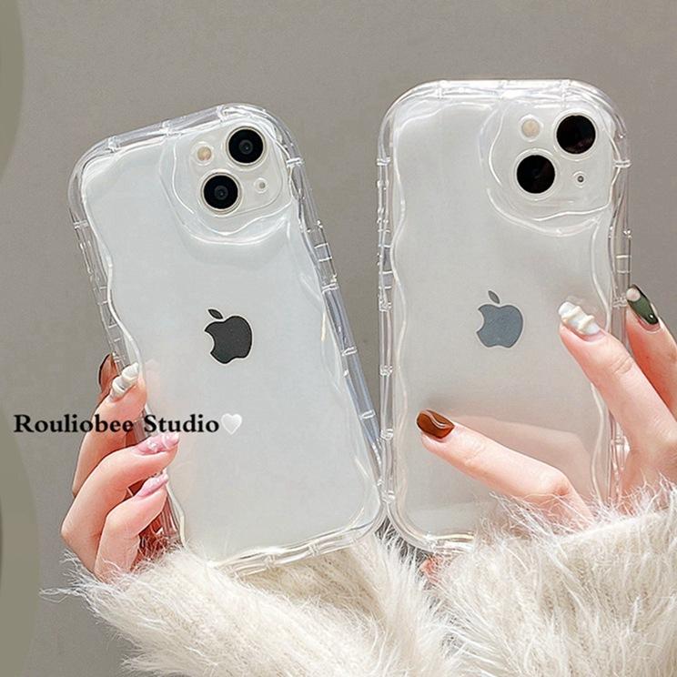 Applicable To VIVO X100 Cream Pattern Mobile Phone Case S17 New Transparent Y78Plus Fine Hole All-inclusive