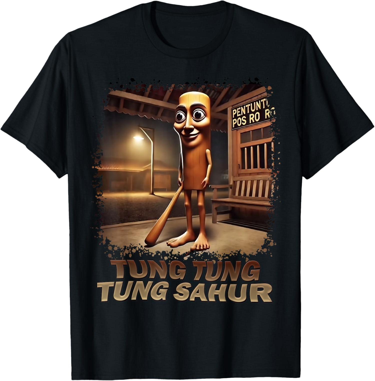 Tung Tung Tung Sahur Italien Brainrot Meme T-Shirt Unisexe S
