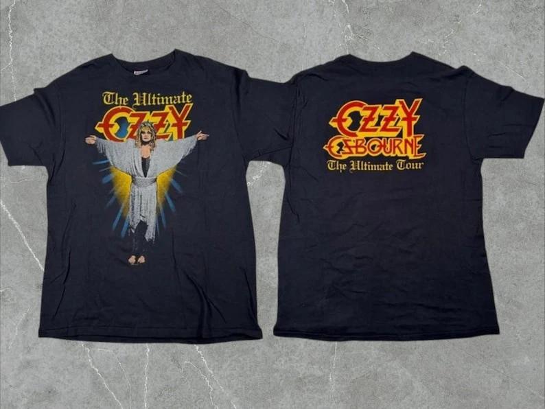 Vintage Graphic Ozzy Osbourne The Ultimate Tour 2 Sides TShirt Unisex T-Shirt L