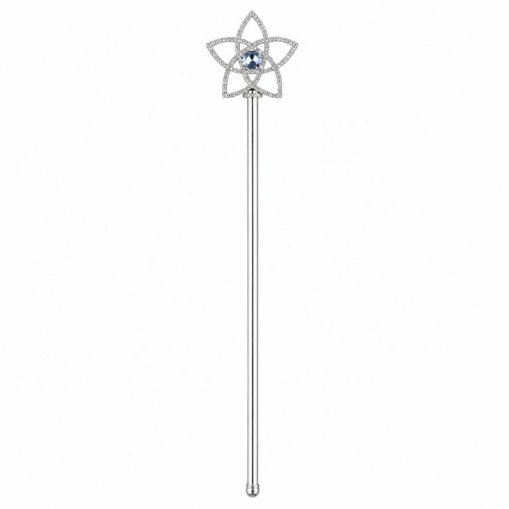 Sparkling Metal Wand with Rhinestone Detailing Eye-Catching Star Head Slim