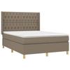 Sommier tapissier - Maison Exclusive - 140x200 cm - Matelas à ressorts ensachés - LED colorée - Taupe