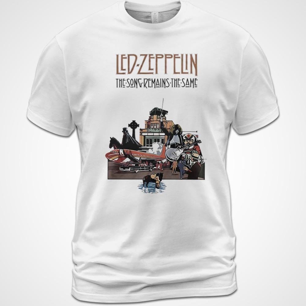 Хлопковая футболка Led Zeppelin Альбом The Song Remains the Same Футболка Роберт Плант Унисекс футболка XL