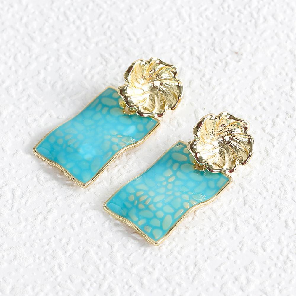 

Сплав Модные Геометрические Серьги Для Женщин Идеально Подходят Для Любого Случая светло-синий