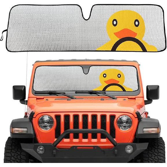 Windshield Sun Shade For Jeep Wrangler TJ JK JL & Gladiator JT 2/4 Door,Duck Sun Shade,Sunshade Windshield For Jeep Wrangler