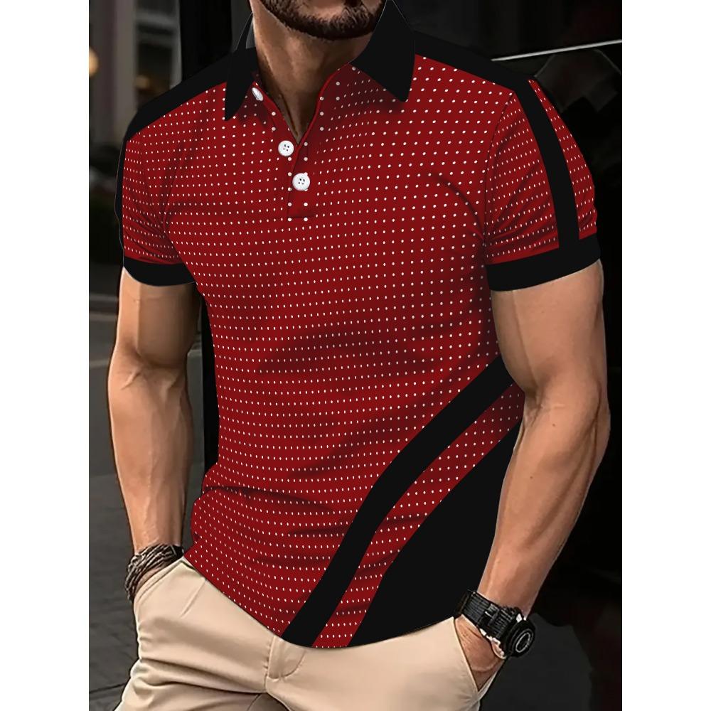 Summer POLO Shirt Button Men's Fashion Sports T Shirt Tops