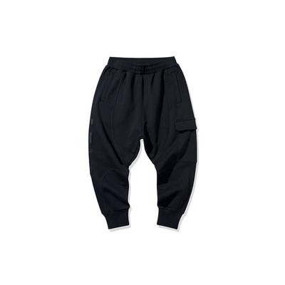 Li Ning Paris Fashion Week SS20 Serie Herren Jogginghose mit Bündchen Unterteile Schwarz AKLQ301-1