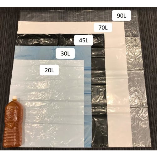 Ordy Svarta 20L Sopsäckar, Paket med 10, 60cm x 50cm, Perfekta för 15L till 20L Papperskorgar, Katastrofberedskap, Nödförvaring, PlusPlus PP-K20-10