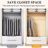 Foldable Pants Hanger Multi Layer Non Slip Clips Space Saving Closet Organizer for Trousers Storage Collapsible Hanging Rack