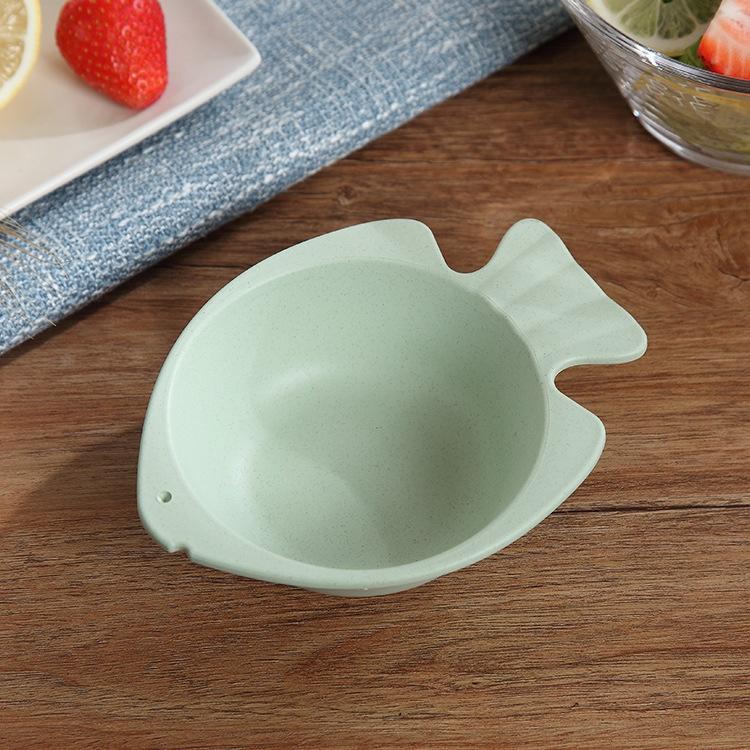 Thicken Anti-break Wheat Straw Fish-shaped Soup Bowls Dinner Food Container Fruits Dessert Dish Holde