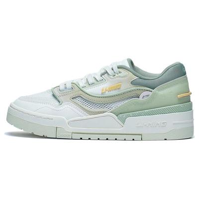 Li Ning 001 Btc Prm Zapatillas de Skate de Caña Baja Antideslizantes Resistentes al Desgaste para Mujer Zapatillas de Skate Blanco Aqua AGCT068-2