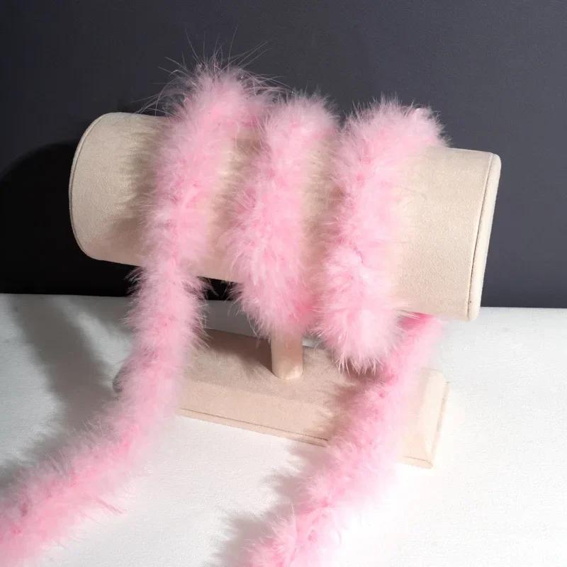 2M Real Natural Turkey Feathers Fluffy Marabou Feather Boa DIY Craft Sewing Trim Hat Costume Decor Wedding Party Accessories