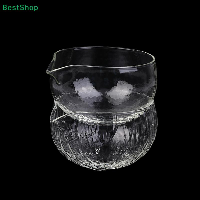 Japanese-Style Matcha Bowl | High Borosilicate Glass Bowl with Spout - Transparent Hammered Texture for Matcha Preparation