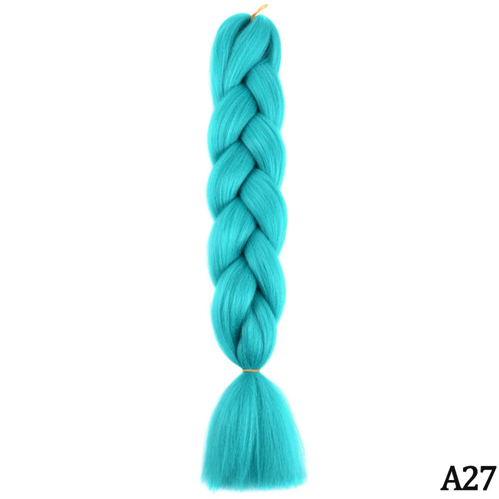 Jumbo flette 24 tommer syntetisk flette hår Ombre Jumbo hårforlengelse for kvinner DIY hårfletter Rosa Lilla Gul Grå