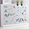 2 Sheets 40pcs Wall Sticker Reusable Branches Flower Bird Butterfly Static Decorative Decals