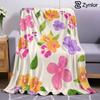 Tropical Orchid Cartoon Anime Print Flannel Blanket Soft Warm Throw for Kids Bedroom Sofa Bed Christmas Office Car