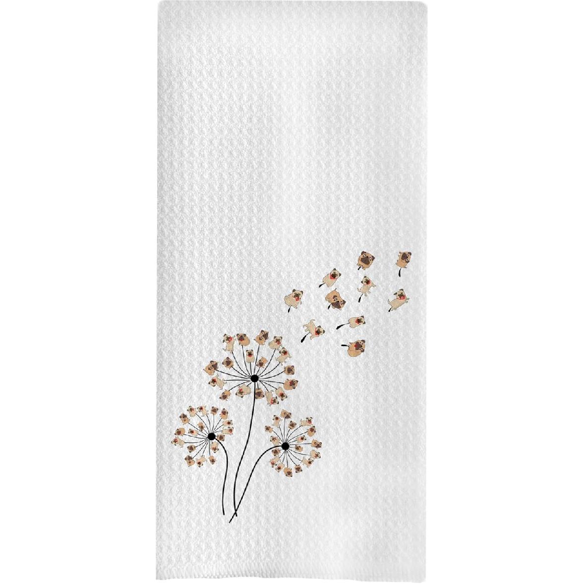 Funny Corgi Kitchen Towels - Funny Corgi Decorative Dish Towels for Kitchen, Corgi Hand Towels, Corgi Tea Towels, Corgi Gifts for Corgi Lovers, 16x24 Pug