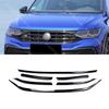 Volkswagen Tiguan MK2 R-Line 2021 2022 2023 ABS Blizgios Juodos Priekinio Buferio Grotelių Vidurinės Grotelės Lipduko Apdailos Juostelės Rinkiniai