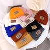 Skullies Autumn All-match Stripe Winter Knitted Hat Korean Style Caps Woolen Hat Men Beanies