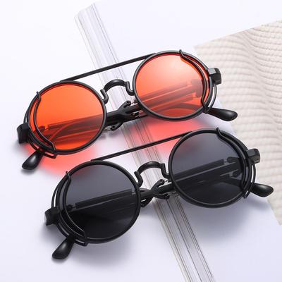 Fashion UV400 Protection Punk Sun Glasses Round Sunglasses Steampunk Sunglasses Men's Eyewear
