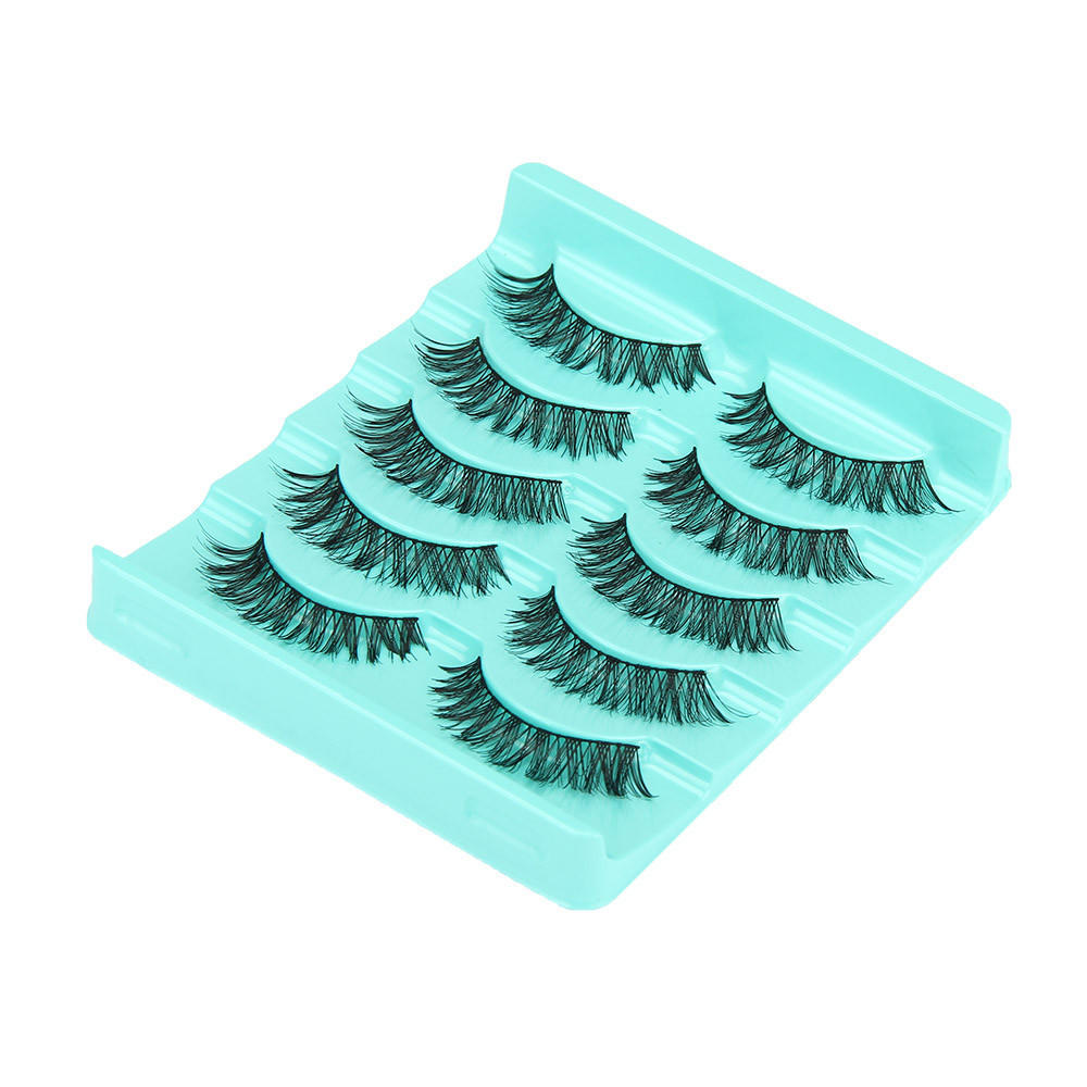 Buy False Eyelashes & Tools 5 Pairs Makeup Handmade Natural Long False ...