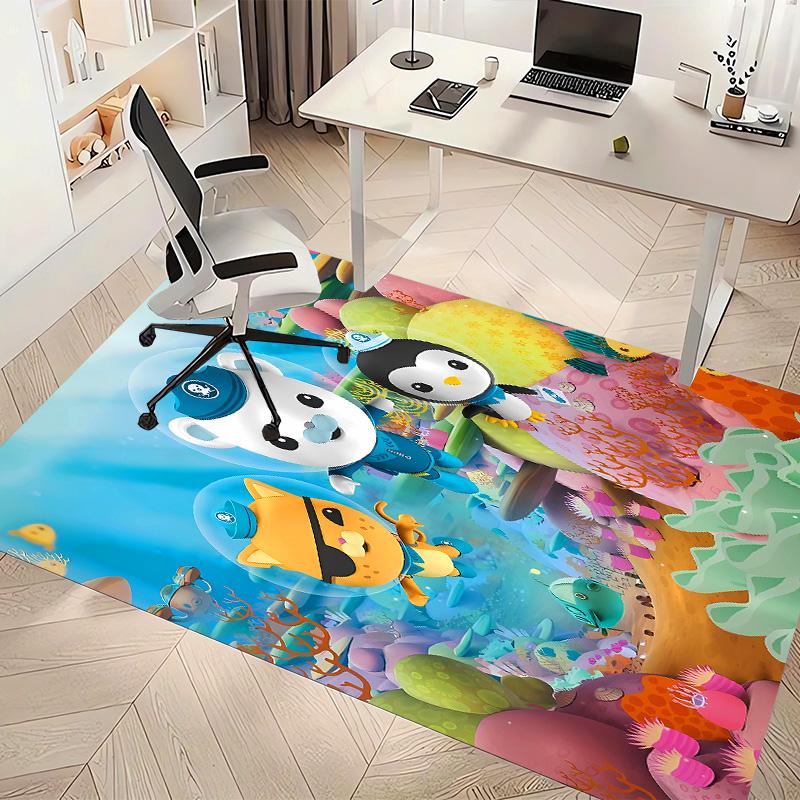 The Octonauts6 Printed Absorbent Washable Carpet, Non-Slip Bathroom Mats, Kitchen Rugs, Yoga Mat,Living Room Entrance, Camping Picnic Rugs