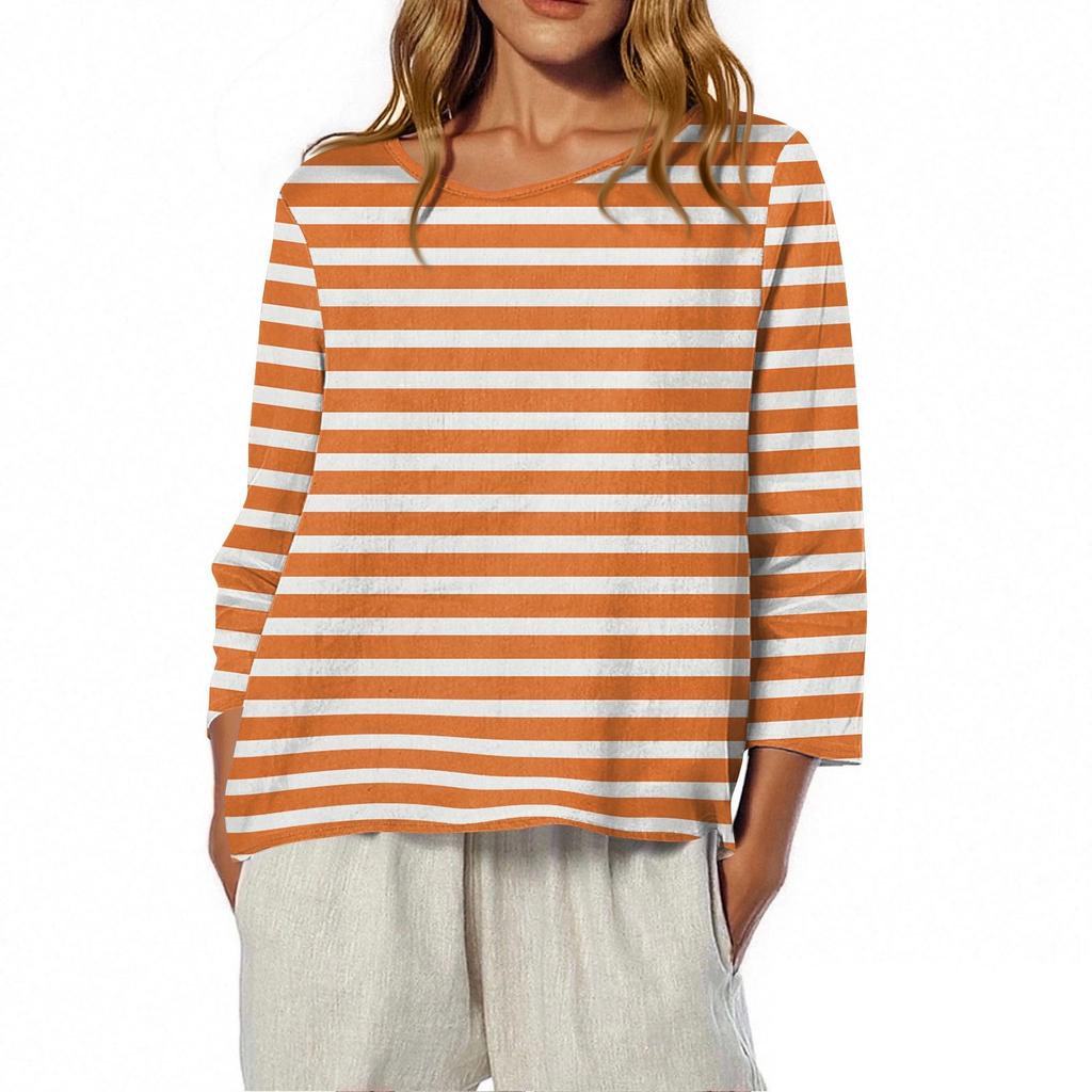 Women's O-Neck 3/4 Sleeve Printed Top T-shirt