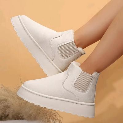 Autumn Winter Women's Thick Soled Snow Boots With Cotton Lining And Round Toe Toe Cotton Boots 35-43