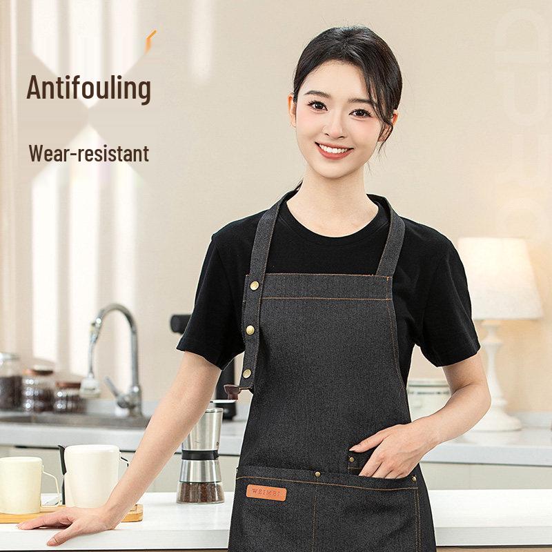 Waterproof Denim Apron for Cafes & Bakeries