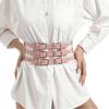 Dreireihiger Schnallen-Taillengürtel Punk-Stil Damen-Taillengürtel Elastischer Taillengürtel für Damen