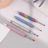 Shiny Diamond Nail Art Brush Double-Ended Dotting Pen Carving Flower Painting Pen Diy Manicure Tool Acrylic Uv Gel Extension