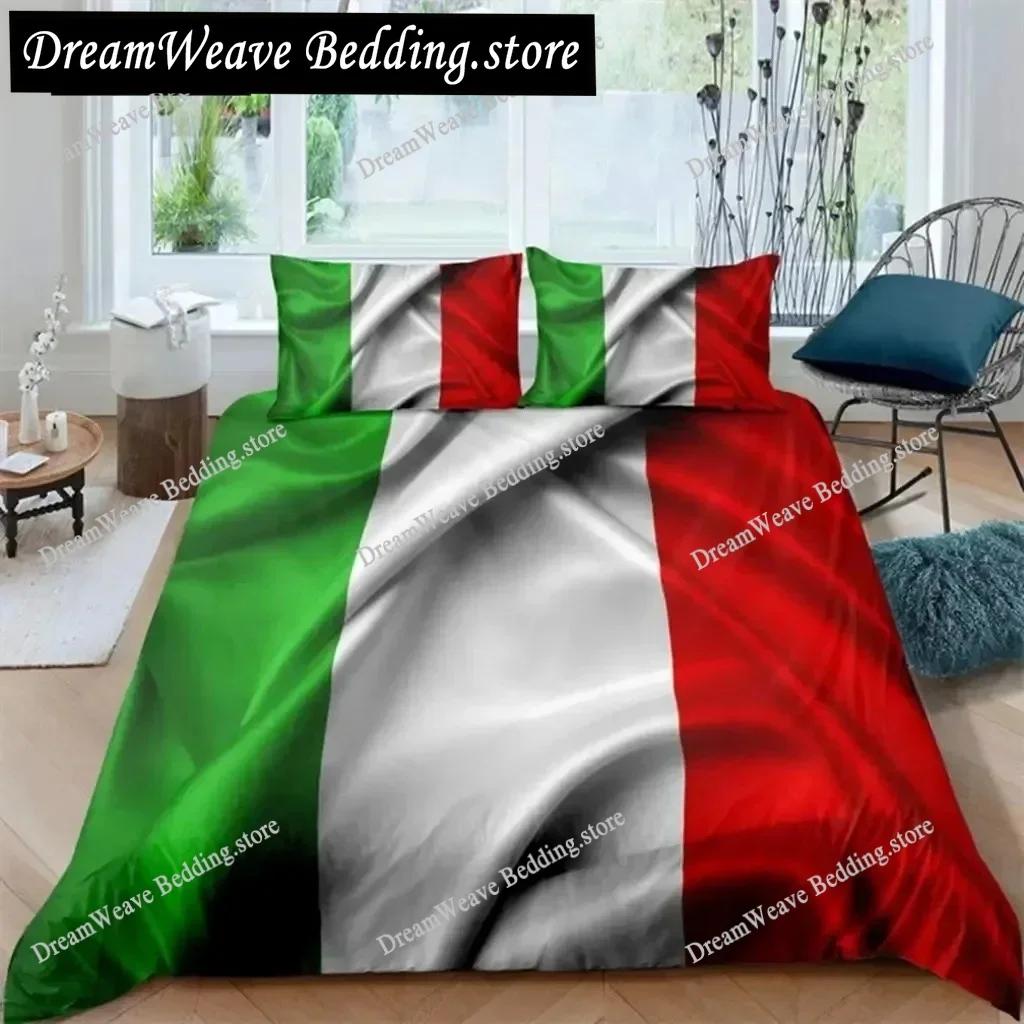 3D Print National Flag Duvet Cover Set King Size American Flag Bedding Set for Teens Adults Microfiber Single Double Quilt Cover