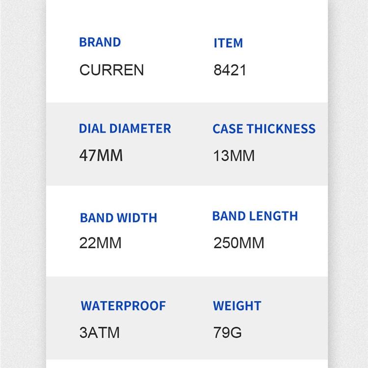 CURREN New Men's Sports Watch Calendar of The Week Shows A Leather Men's Watch