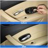ABS Carbon Fiber/Silver Car Interior Door Handle Bowl Cover Trim Sticker For BMW 5 Series E60 2004-2010 Auto Accessories
