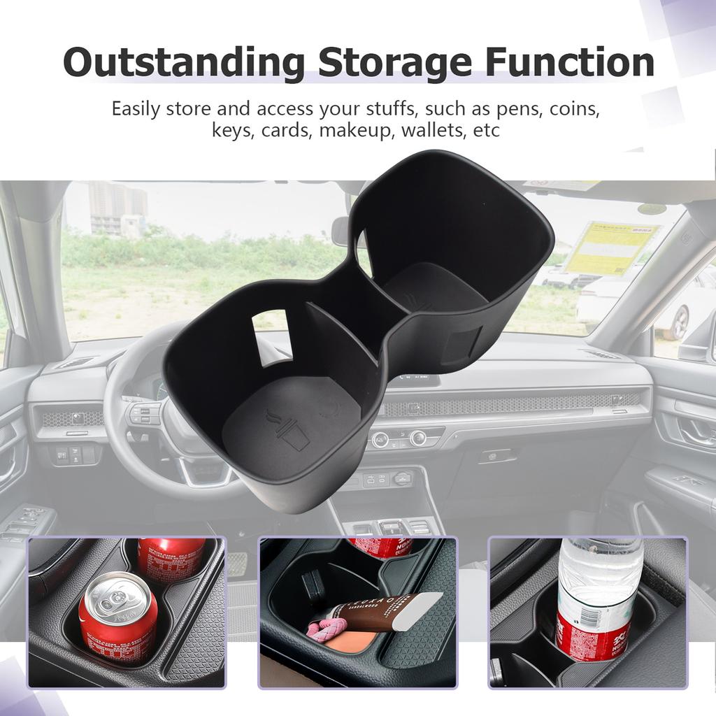 Compatible with 2025 2025 2025 Honda CRV Center Console Cup Holder Storage Box Tray ABS Accessories Armrest Storage Organizer
