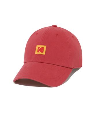 KODAK Relax Fit Square Logo Ball Cap Red