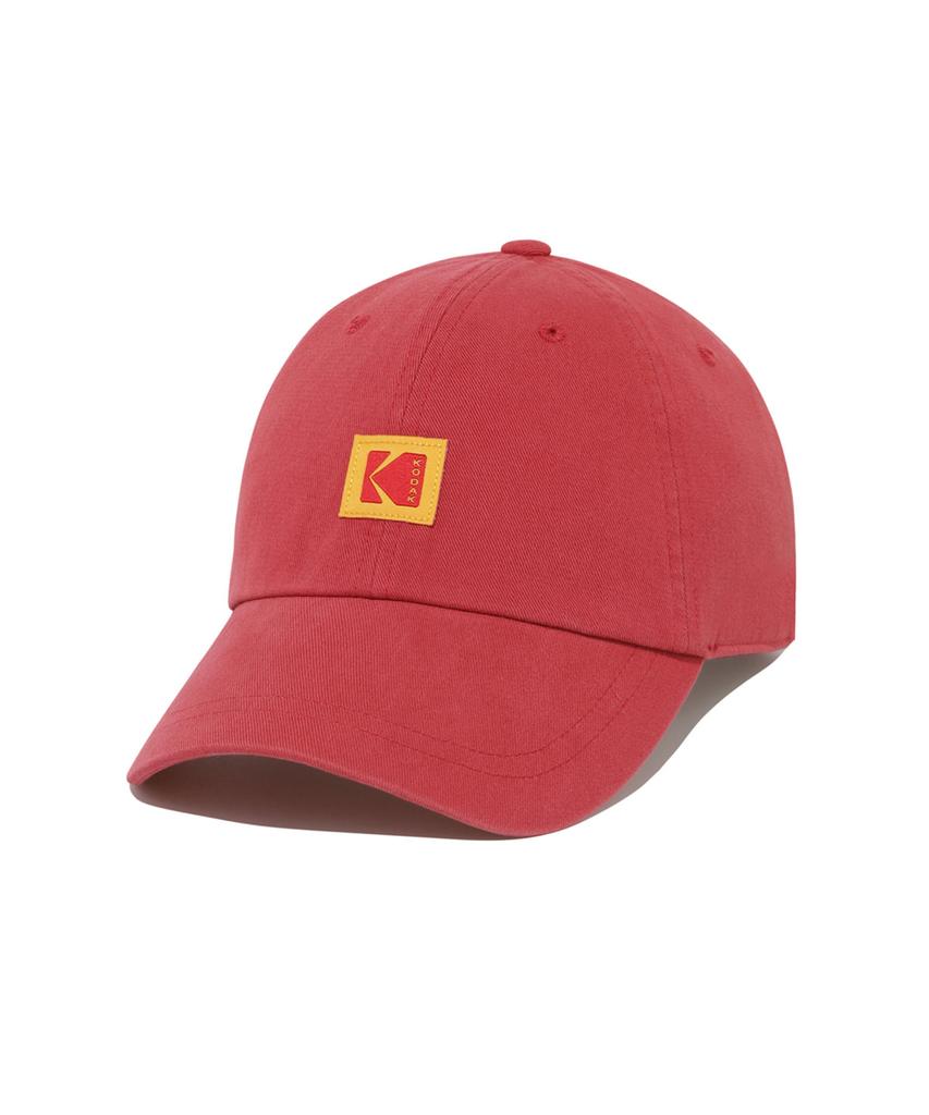KODAK Relax Fit Square Logo Ball Cap Red