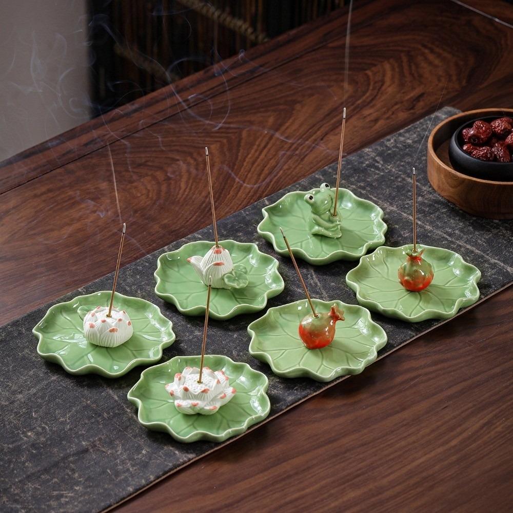 Ceramic Incense Stick Burner Frog Tabletop Incense Base Incense Burner  Yoga Meditation