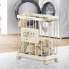 Laundry Basket Dirty Clothes Hamper Cart Rolling for Small Space