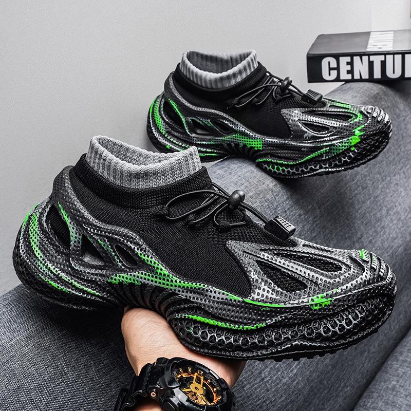 Men s Breathable Non-Slip Flyknit Mesh Basketball Shoes 2025 44